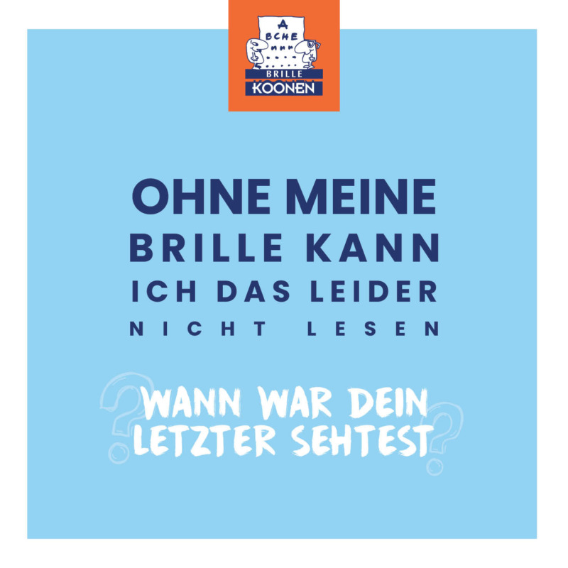 Wann hast du das letzte Mal deine Augen checken lassen? 📅