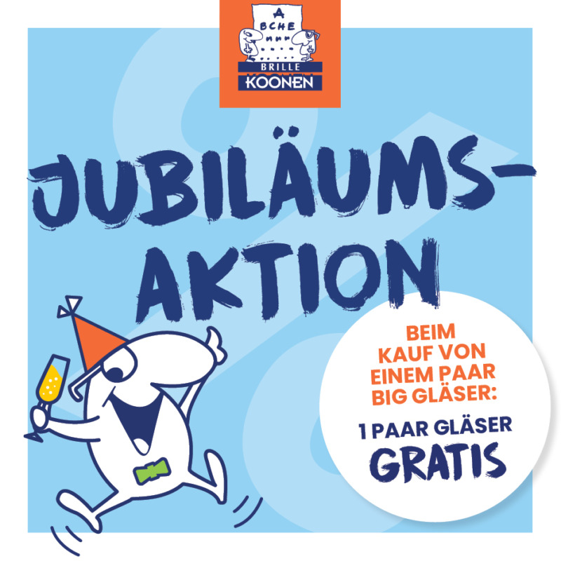 Zum Jubiläum schenken wir dir beim Glaskauf den doppelten Durchblick!
