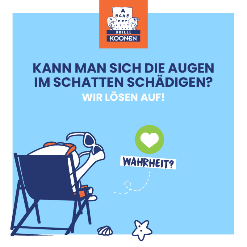 Sonnenbrille tragen – auch im Schatten!