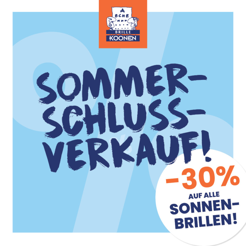 30 Jahre Brille Koonen – wir feiern, du sparst!
