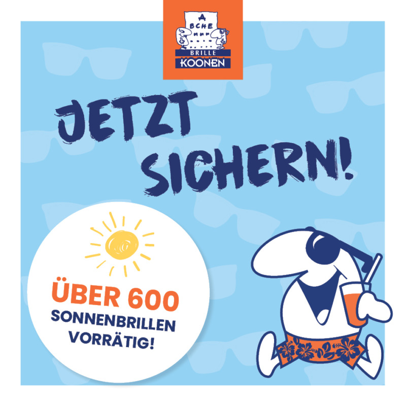 Über 600 Sonnenbrillen